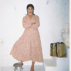 Gimaguas Maxi disco dress red squiggle